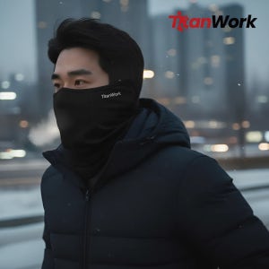 titanwork 에어홀 방한마스크 러닝 마스크 겨울 라이딩 자전거 스포츠 오토바이 골프
