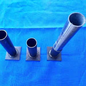 매립형 앙카베이스(내경 50이하X높이15CM )10개 단관파이프 삽입형 용접전용 부가세포함