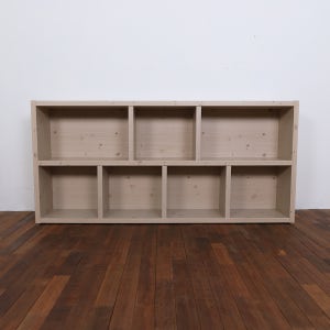 아레다 35T 와이드 2단 가로 낮은 책장 1800 워시