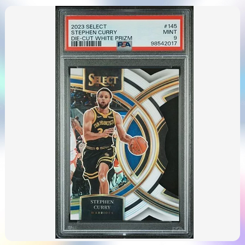 NBA 농구 카드 스테판 커리 2023 셀렉트 145 화이트 다이컷 PSA 9