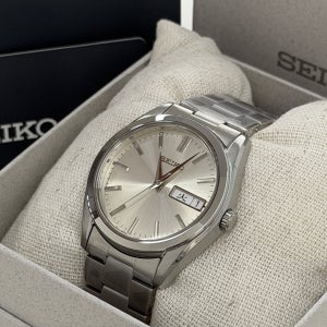 [관세없음] 세이코 SBTH007 남자 아날로그 쿼츠 메탈밴드 손목 시계 샴페인 골드