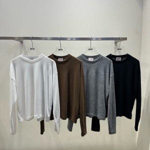 아웃핏 기본티 쭉티 기본 베이직 긴팔 레이어드 라운드티