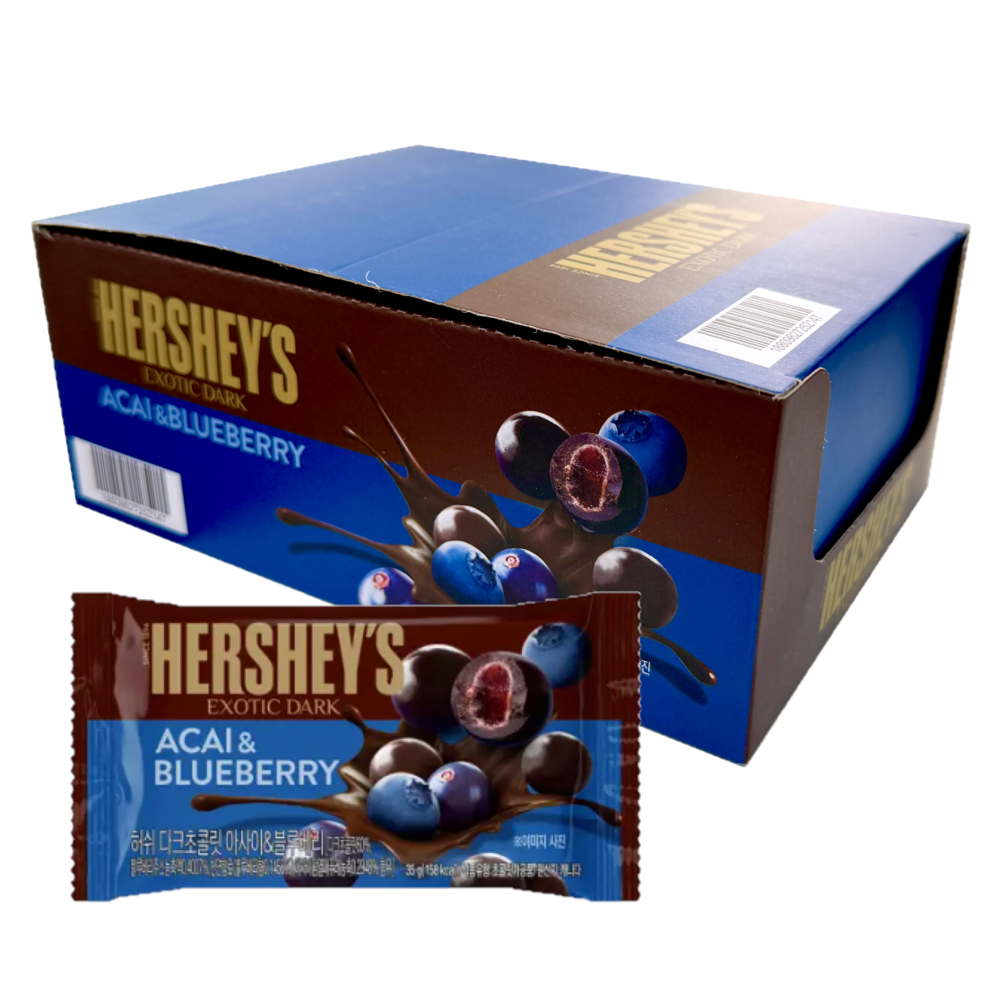미성패밀리 허쉬 다크초콜릿 <b>아사이</b> 앤드 블루베리, 35g, 12개