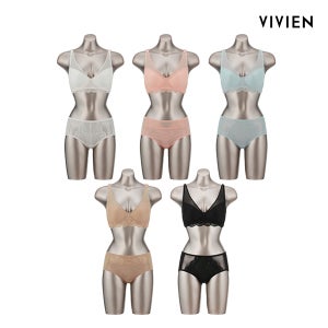 비비안 라이크라 핏미인 노와이어 레이스 심리스 홈쇼핑 여성속옷 브라팬티세트