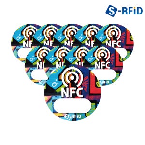 원형 NFC태그 32T 스마트폰 Ntag213 칩 라벨 스티커 10개