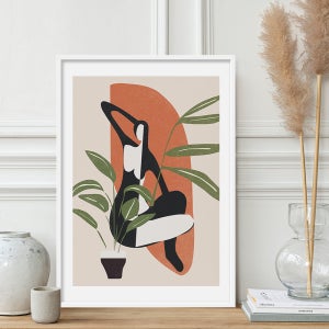 보태니컬 추상화 여인3 A2 감성 미니멀 북유럽그림 인테리어액자