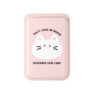 비주얼팩토리 송이얼굴 라이트핑크 맥세이프 카드지갑 카드 수납 교통카드 호환