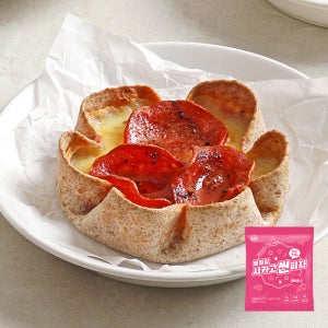 통밀당 통밀도우로 만든 시카고 씬피자 55g 페퍼로니 5팩 / NO밀가루 자연치즈 식단관리 다이어트