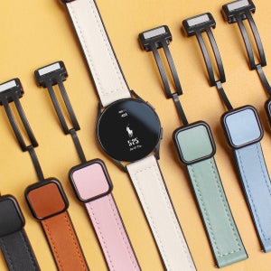 갤럭시워치7 갤럭시워치6 가죽 스트랩 갤워치5 4 클래식 프로 호환 D버클 하이브리드