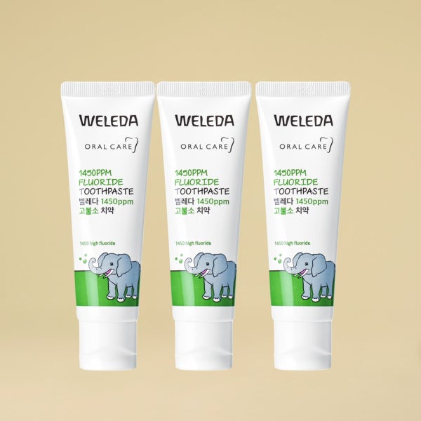[고불소]벨레다 충치예방 구취제거 불소 1450ppm 치약 50g 3개