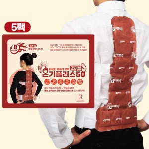 온기플러스 조끼형 핫팩 5팩 입는 붙이는 등 허리 대용량 야외활동 방한용품 건설사 골프
