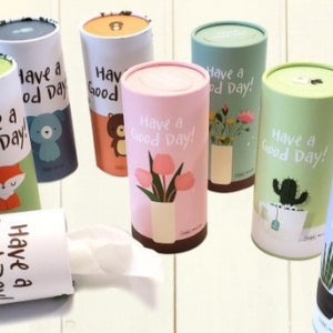 캔 티슈 휴대용 차량용 원통 일회용 선물용 각티슈 10개