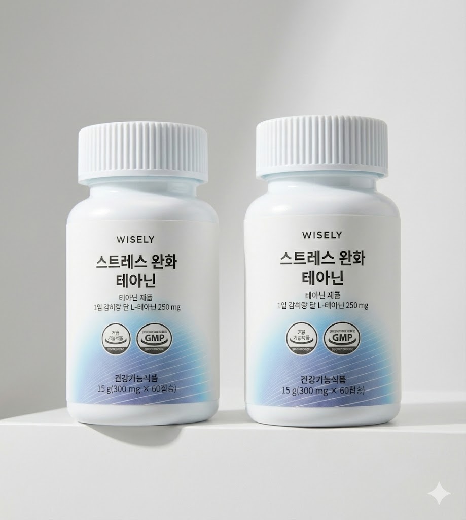 엘 <b>테아닌 효능</b> 신경 심신 긴장 스트레스 완화 안정 2개월분 60정, 2개