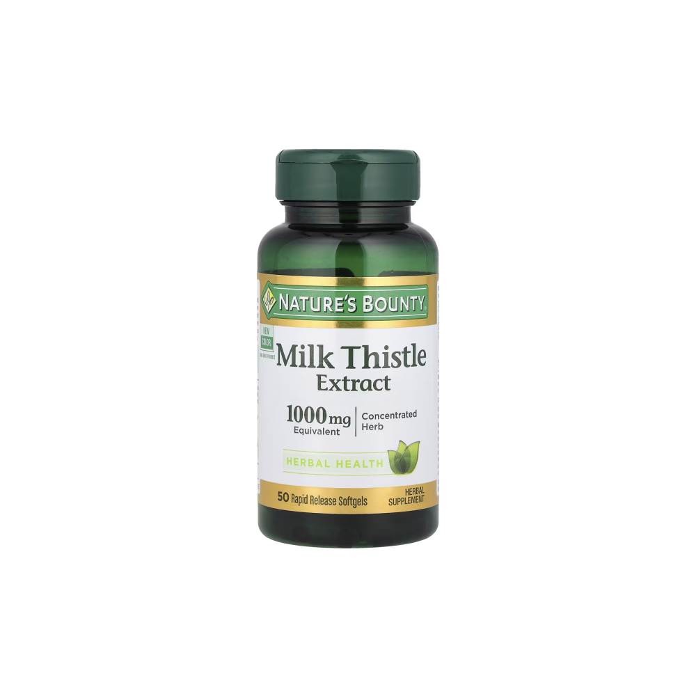 <b>Nature’s Bounty</b>, <b>밀크시슬</b>, 1,000mg, 속방성 소프트젤 50정