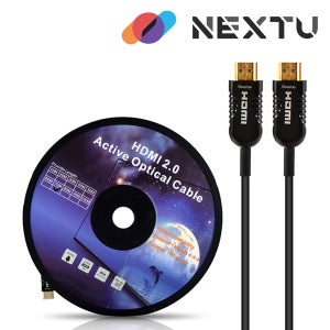 4K HDMI 2.0a AOC 하이브리드 무전원 광케이블 100m, 1개