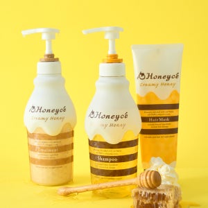 허니체 크리미 허니 헤어팩 200g + 트리트먼트 470ml + 샴푸 470ml