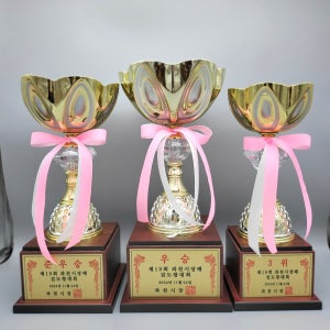 연주회 트로피 소량 제작 태권도 축구 농구 줄넘기 테니스 댄스 음악회 대회 행사 - 엠버