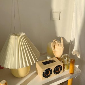 블루투스 스피커 레트로 인테리어 캠핑 우드 휴대용 복고풍 볼륨 오디오