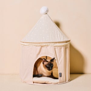 개과천선 캐슬 온 고양이 하우스 포근한 반려묘 숨숨집 강아지 꿀잠 침대 텐트형 간편조립