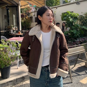 [슈퍼특가][N배송][신세틱레더] 퍼배색 무스탕 SPJLF4VW04