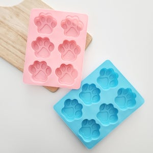 오렌지원 강아지 간식 만들기 틀 발바닥 6구 실리콘 몰드 쿠키 홈베이킹