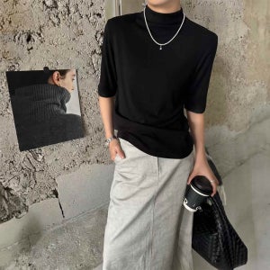 겨울반팔티 반폴라티 이너목폴라