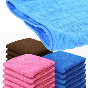 대형 극세사 청소용 손걸레 10장 50x60cm 빨아쓰는 커피색 물걸레 행주 골프채 세차