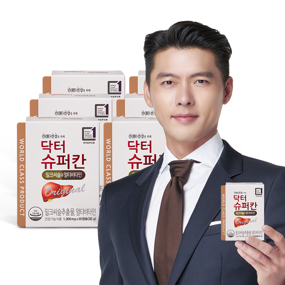 닥터슈퍼칸 밀크씨슬&amp;멀티비타민 6박스 (6개월분) 실리마린 현빈 닥터슈퍼칸
