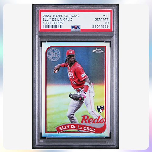 야구 카드 엘리 데 라 크루즈 2024 탑스 크롬 1989 탑스 PSA 10