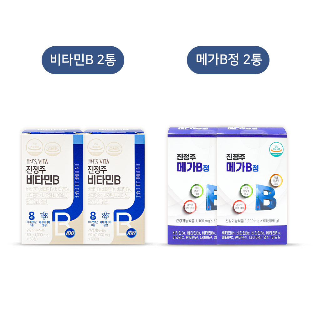 [행사]진정주 비타민B 2통 + 진정주 메가B정 2통
