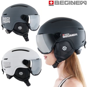 스위스비기뉴 에어플로우 스키 스노우보드 바이저헬멧 겨울 자전거 고글일체형