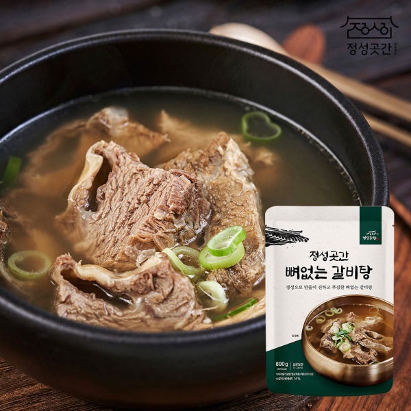 정성곳간 실온 뼈없는 갈비탕 국내산 국산 강순의 간편식 800g