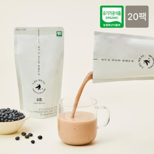 치밀 유기농 검은콩 콩물 두유 국내산 서리태 190ml, 20개
