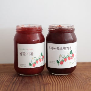 유기농 생딸기잼 육보딸기 70% 500g 생태생명농장