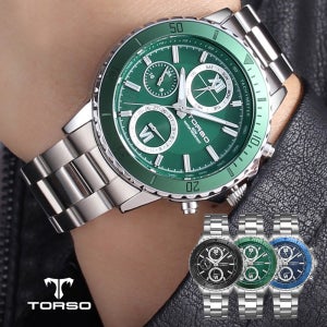TORSO 토르소 T504M 명품 남자 메탈 남성 야광 선물 멀티펑션 손목 시계