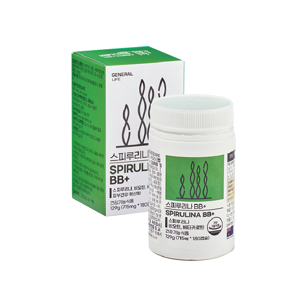 스피루리나 BB+ 129g (715mg x180캡슐, 3개월분) - 피부건강 항산화