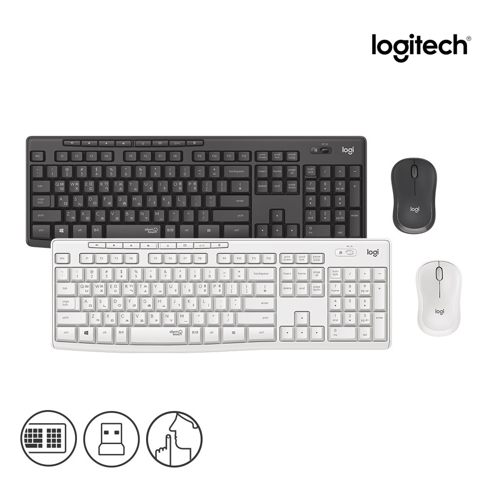 로지텍코리아 로지텍 MK295 SILENT 무선키보드마우스세트