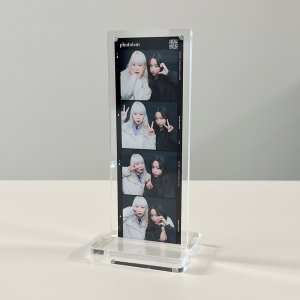 포토인생 네컷액자 투명 자석액자 2x6인치 아크릴액자x2개+받침대