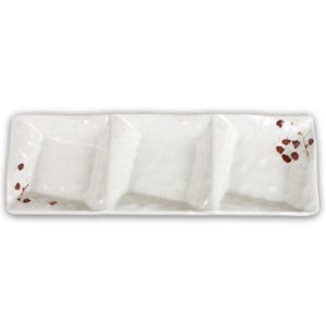 DOLSAN 돌산 멜라민 DS-6950 마름모 3칸 M살구 식당 업소용 세칸 접시 찬기