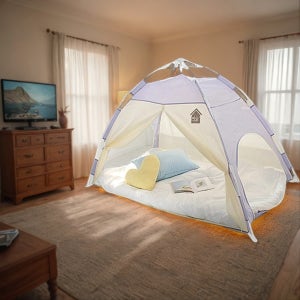 난방텐트 슈퍼싱글 침대위 수면 1인용 방한 원터치 난방용 실내용 실내 보온 텐트