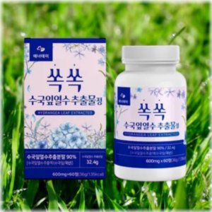 국내산 수국잎열수 추출물 차전자피 이노시톨 60정 1개