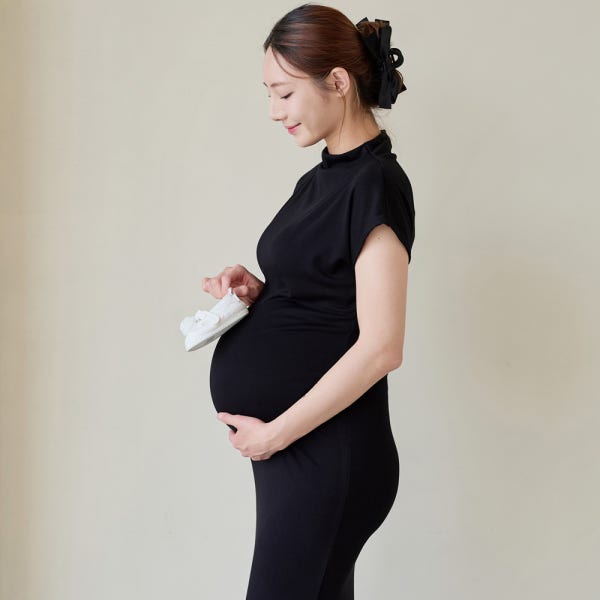임산부 반목 트임 주수 원피스 만삭 사진 촬영 키작녀 키큰 하객룩 임부복