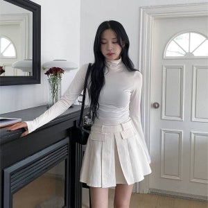 에리랑 심플 무지 기모 폴라 티셔츠