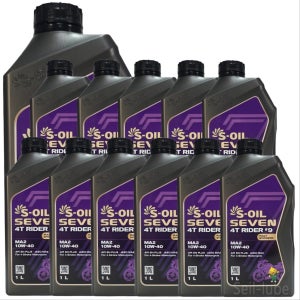 에스오일 세븐 4T 라이더 9 MA2 10W40 1L x 12개 1박스 100% 합성유 JASO MA2 고성능 4행정 바이크 오토바이 엔진오일