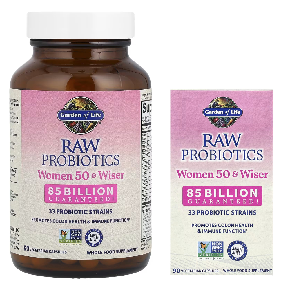 가든오브라이프 <b>RAW 프로</b>바이오틱스 <b>50</b>세 이상 여성용 비타민 함유 90정