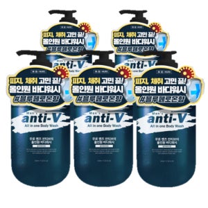 무로 맨즈 안티브이 올인원 바디워시 바디클렌져 각질케어 블루페로몬, 510ml, 5개