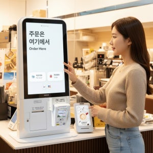 토스 키오스크 21인치 애플페이 TOSS 프로그램 프론트 포스 음식점 카페 외식업 기본타입