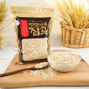 압맥 보리쌀 납작 보리 눌린 누른 압맥밥 국산 효능 25년 햇보리 해남 800g