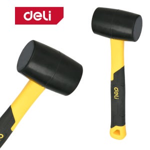 델리툴즈 고무망치 타일 목공 마루 시공 탄성 망치 블랙헤드 220g
