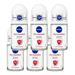 니베아 데오드란트 땀케어 롤온 드라이 컴포트, 50ml, 6개